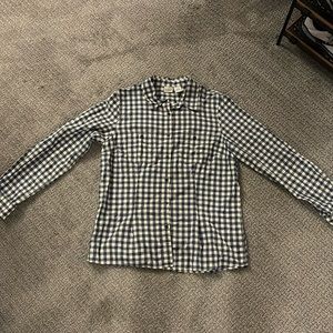 L.L. Bean plaid shirt. Blue and off white. Medium.